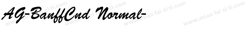AG-BanffCnd Normal字体转换